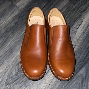 Men's Brown Leather Slip-On Shoes